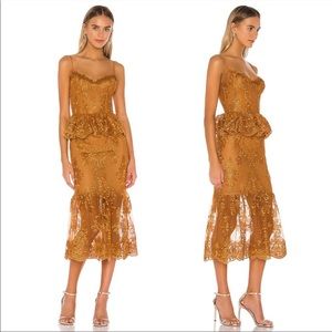 V. Chapman Orchid Lace Corset Dress Size 2 in Light Adobe